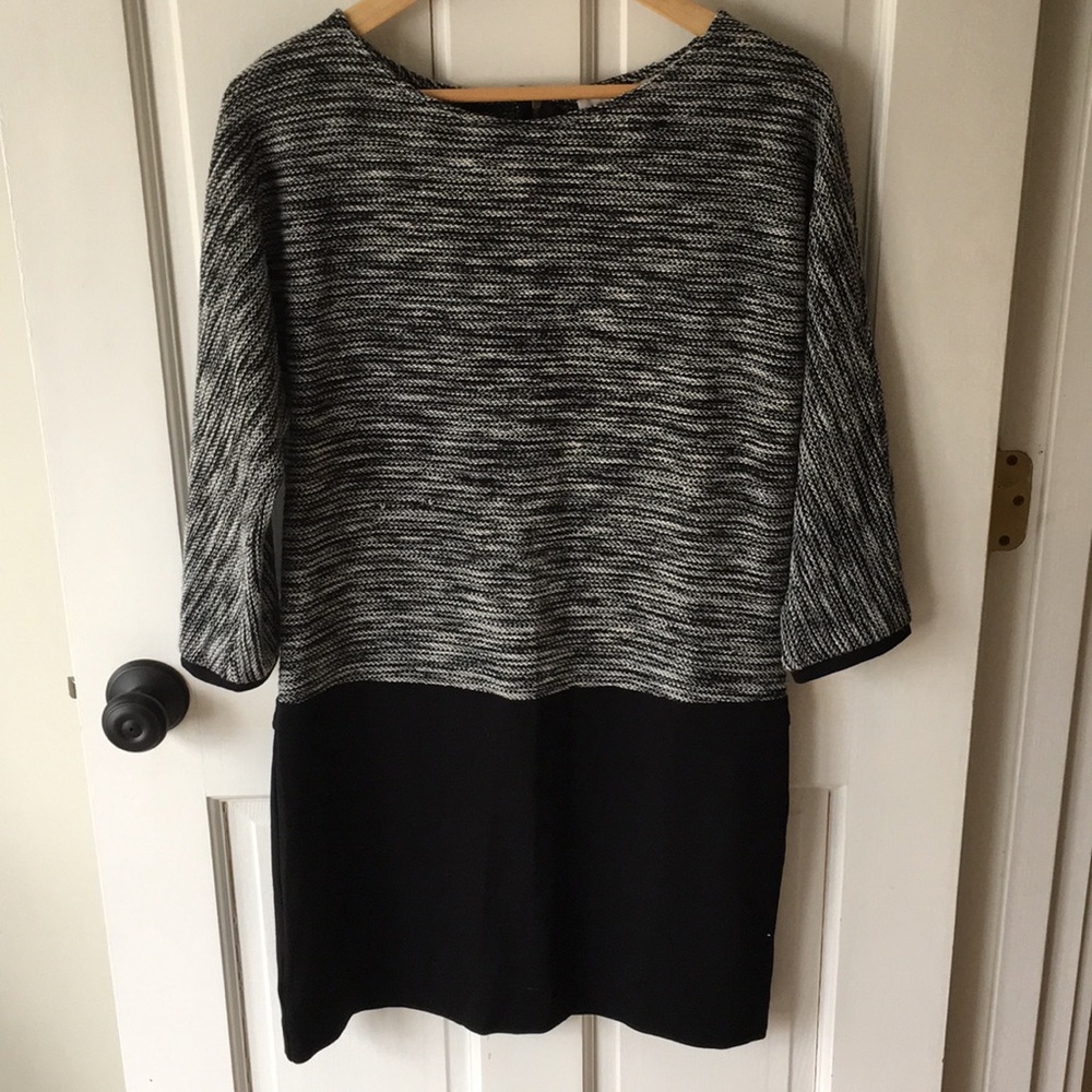 Loft black and white dress